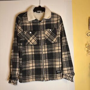 Wesc Plaid Jacket with Sherpa Collar